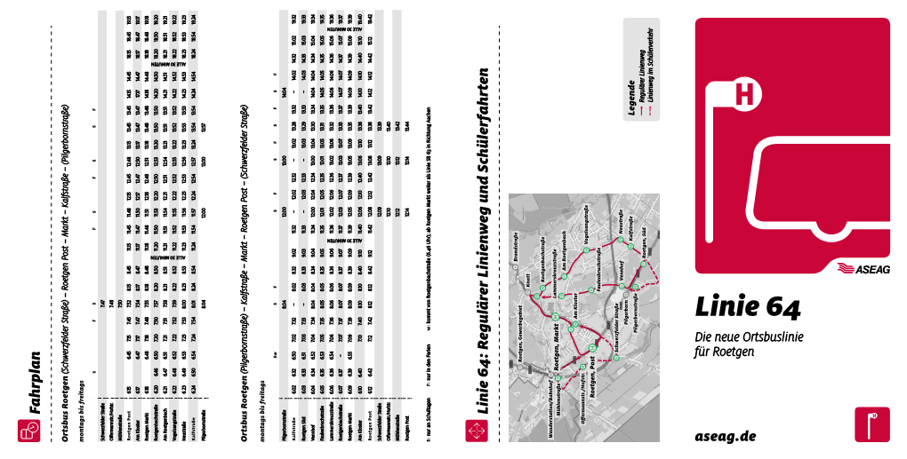 Linie 64: Regulärer Linienweg Und Schülerfahrten