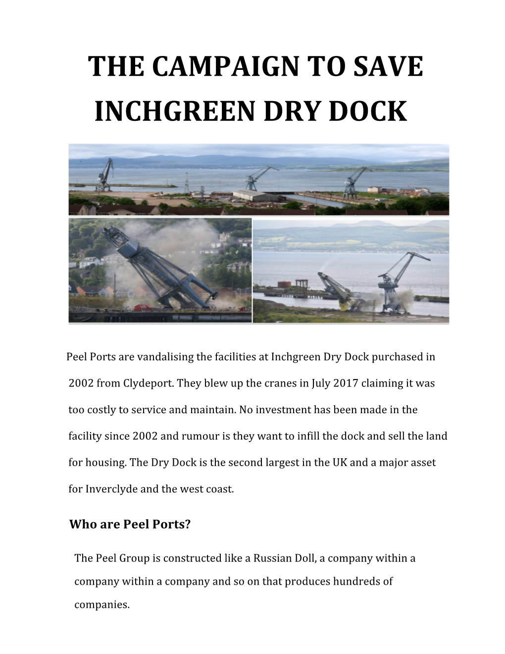 The Campaign to Save Inchgreen Dry Dock