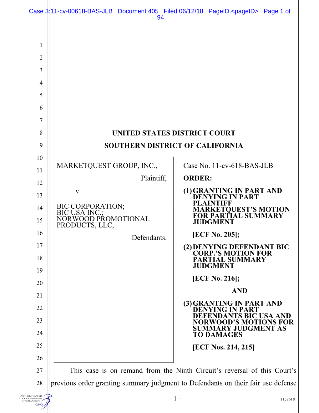 United States District Court Southern District Of