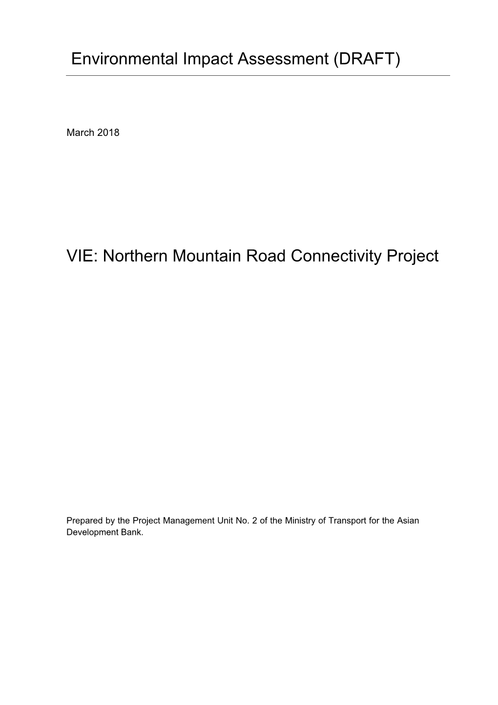 50098-002: Northern Mountain Road Connectivity Project