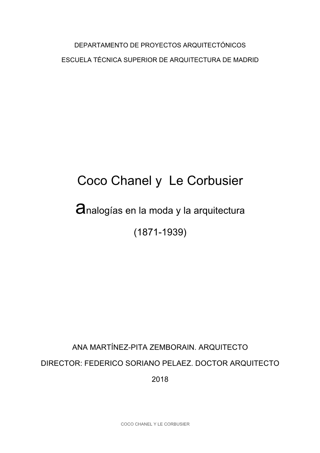 Coco Chanel Y Le Corbusier