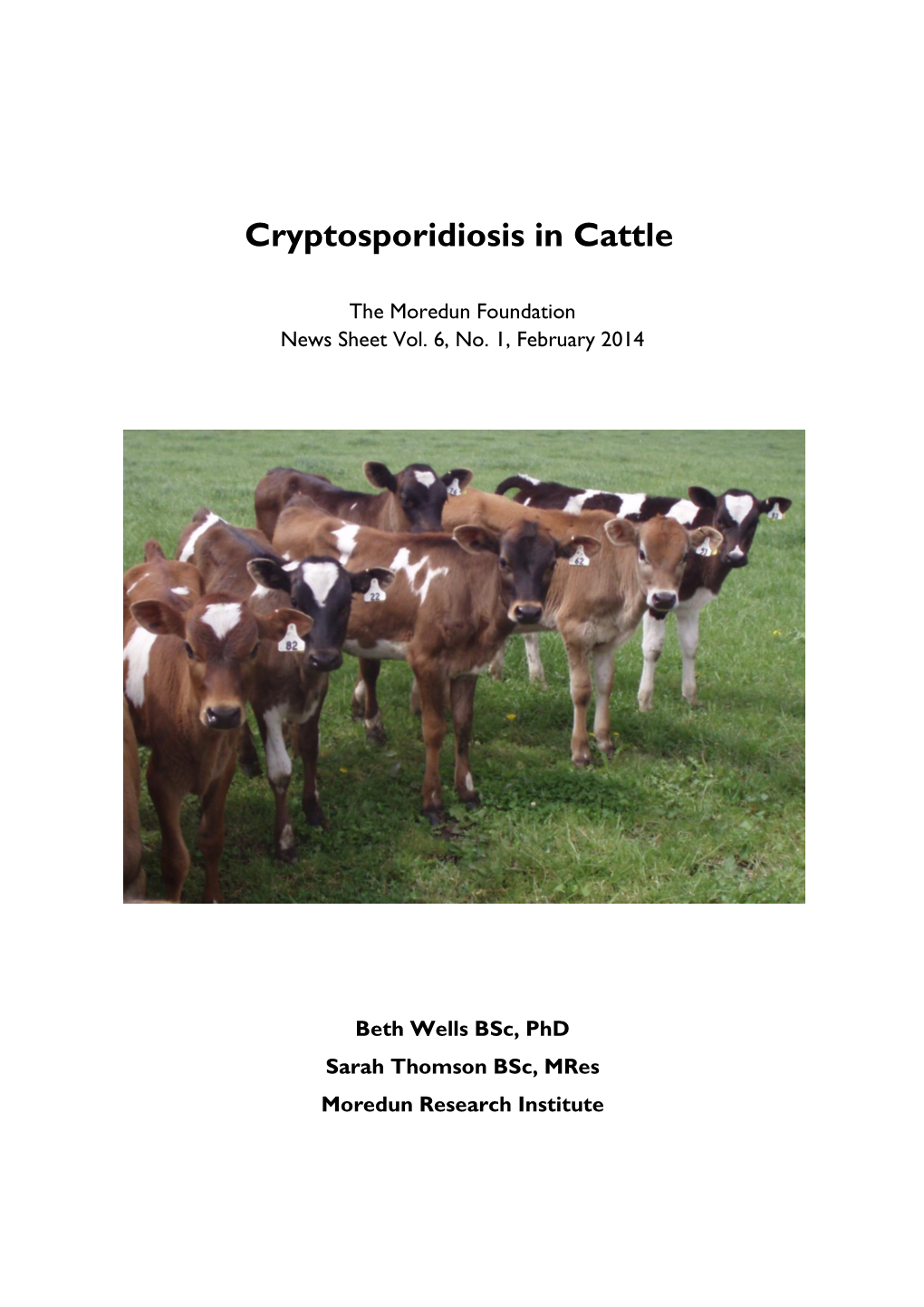 Cryptosporidiosis in Cattle