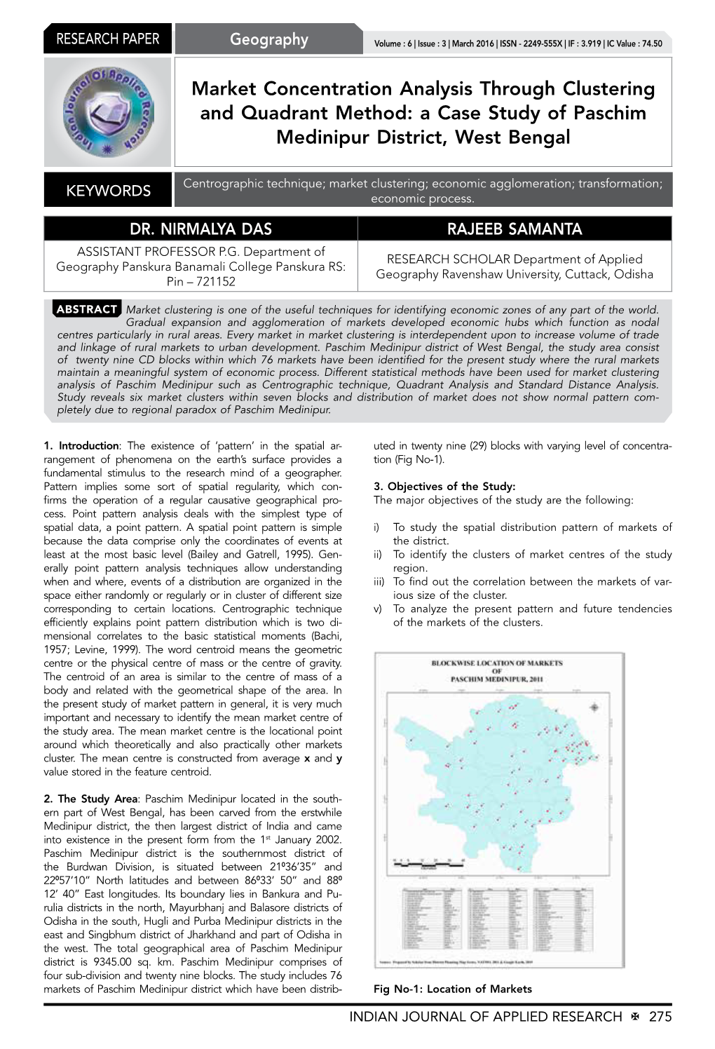 A Case Study of Paschim Medinipur District, West Bengal