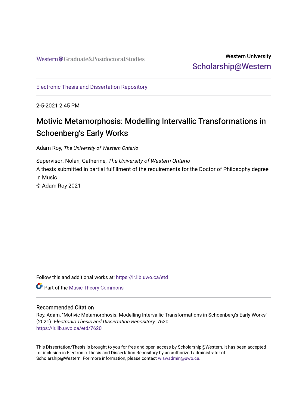 Motivic Metamorphosis: Modelling Intervallic Transformations in Schoenberg’S Early Works