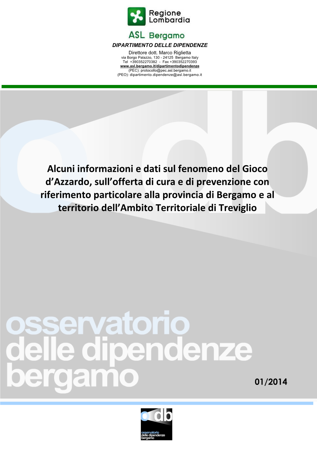 01 2014 Report GAP Risp Comune Di Treviglio