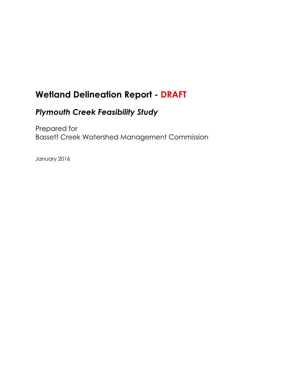 Wetland Delineation Report Schaper Pond