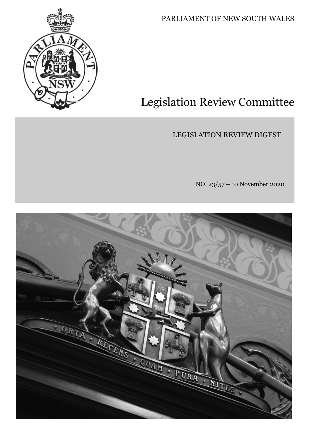 Legislation Review Digest No. 23 of 57 I Title