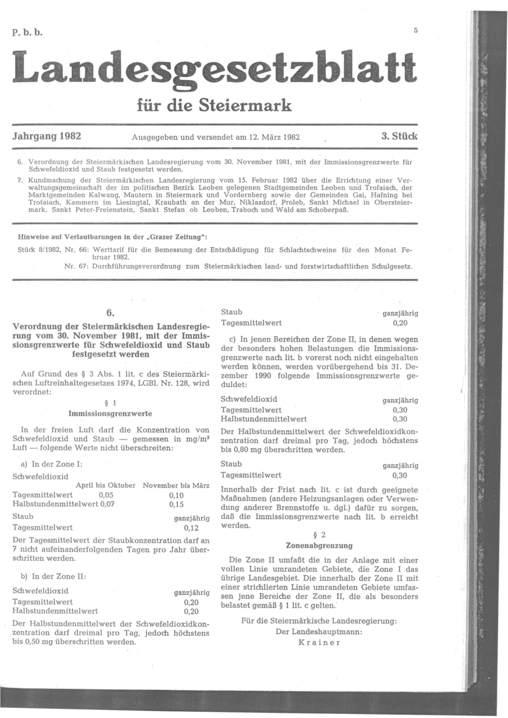 Landesgesetzblatt Für Die Steiermark