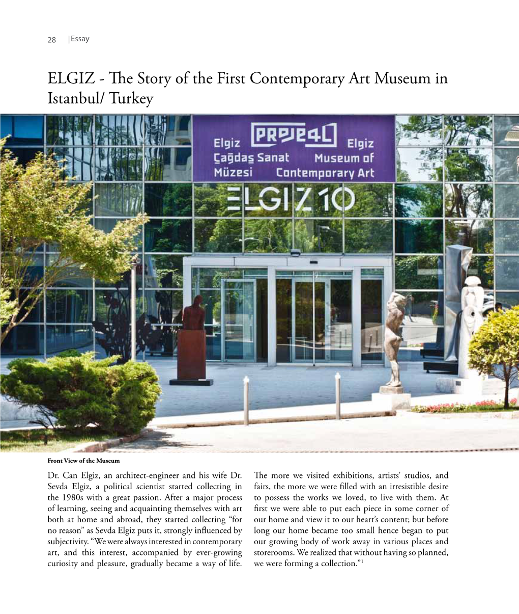 ELGIZ - the Story of the First Contemporary Art Museum in Istanbul/ Turkey