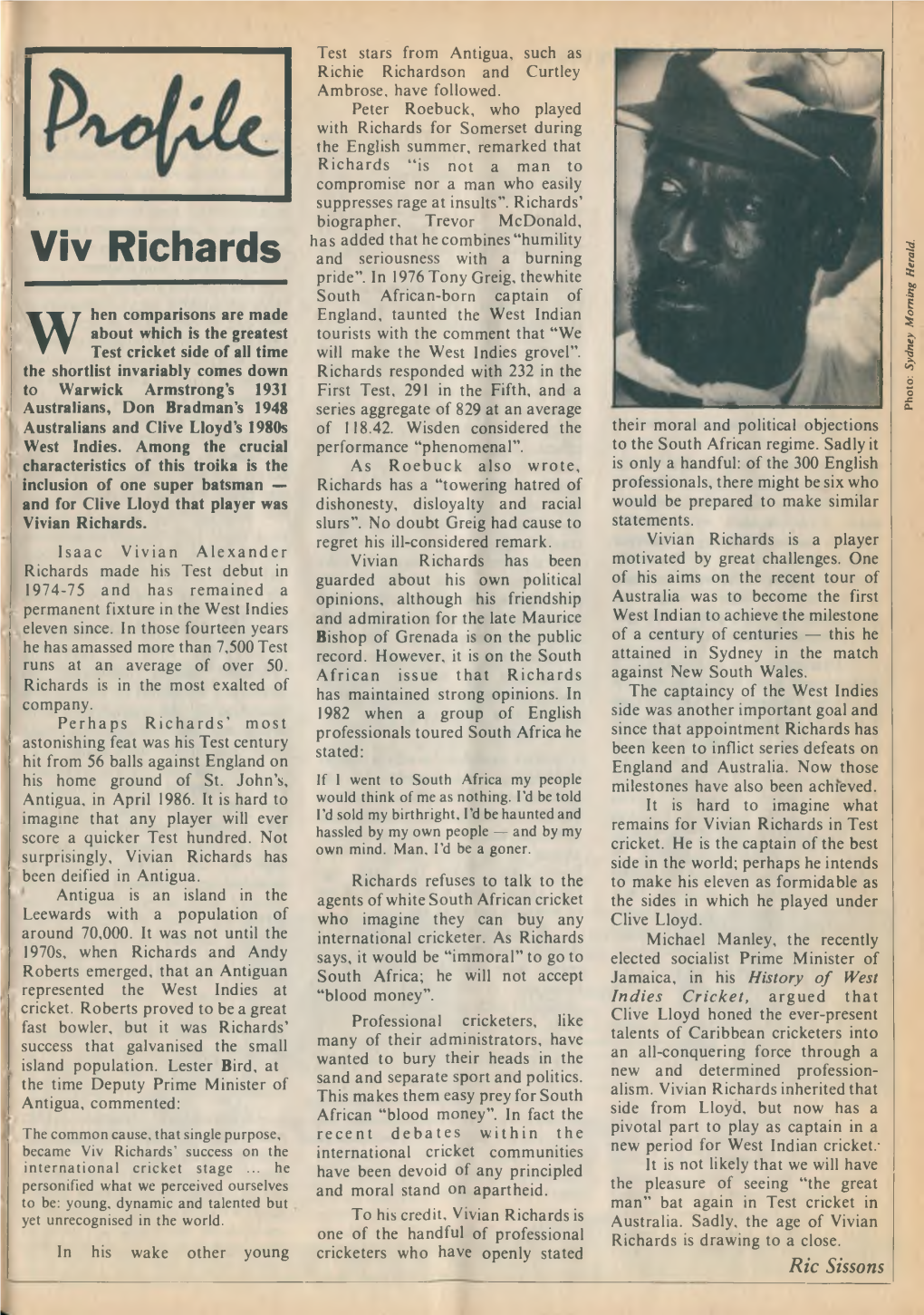 Profile: Viv Richards
