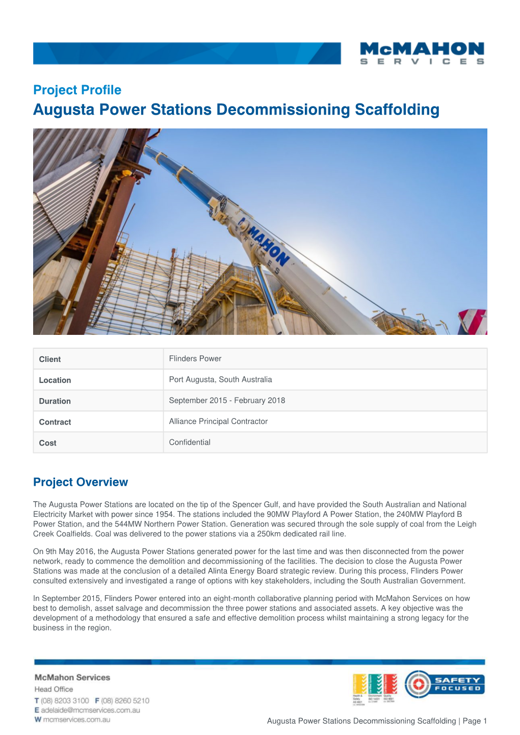 Augusta Power Stations Decommissioning Scaffolding