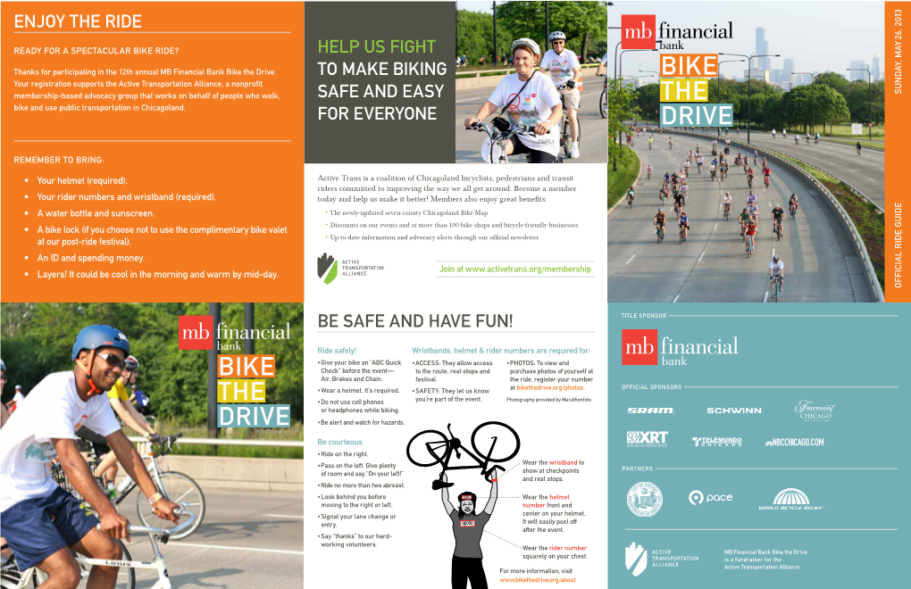 Enjoy the Ride Help Us Fight to Make Biking Safe and Easy for Everyone