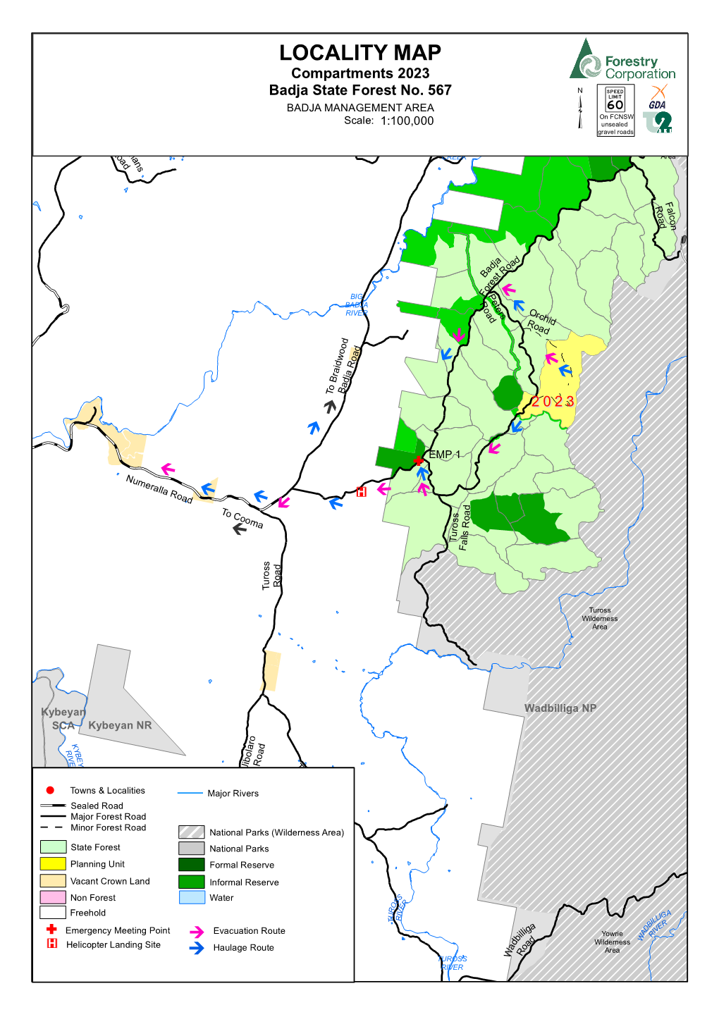 Badja State Forest Compartment 2023 Harvest Plan