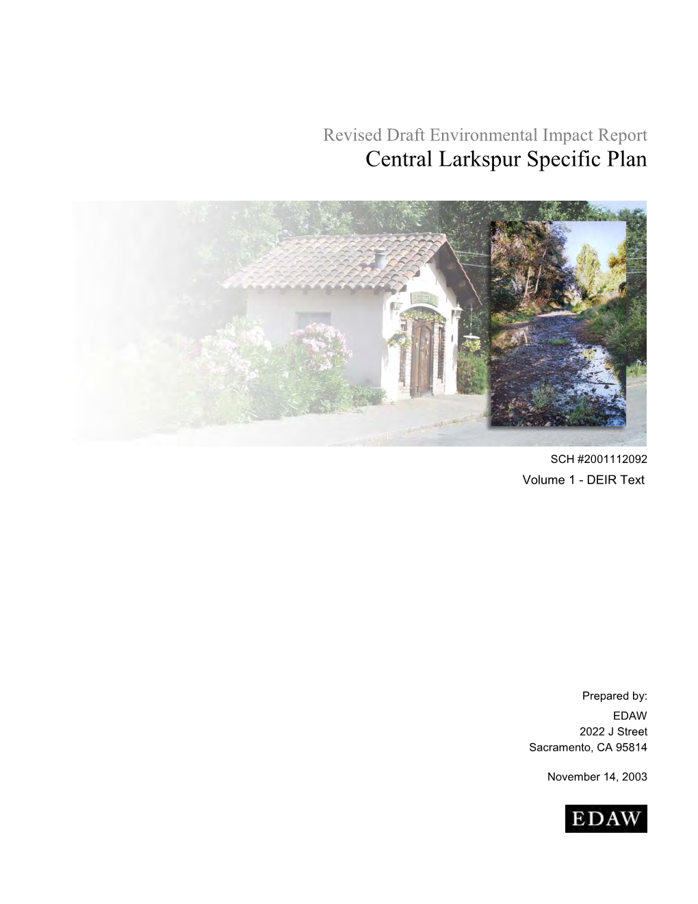 Revised Draft Environmental Impact Report Central Larkspur Specific Plan