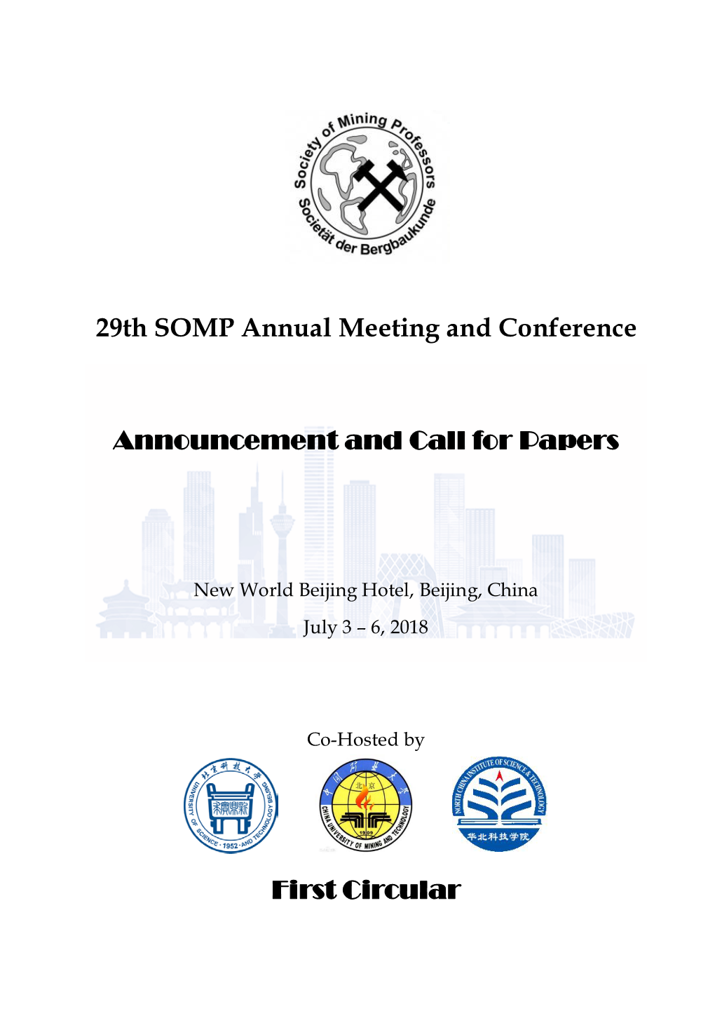 29Th SOMP Annual Meeting and Conference Announcement And