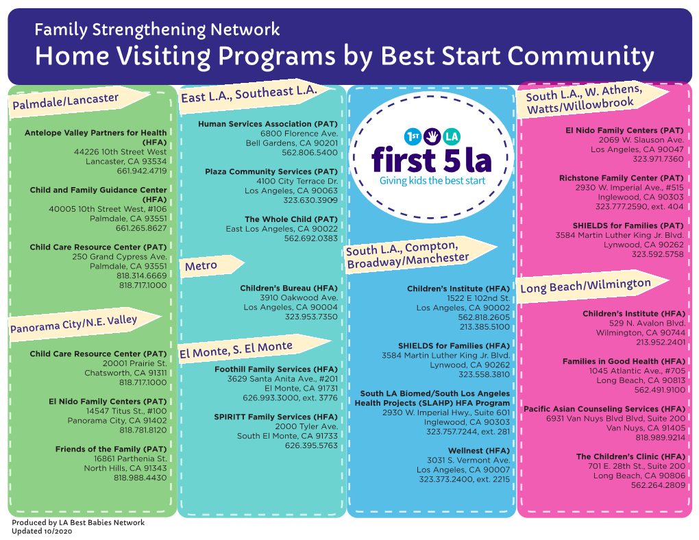 Home Visiting Programs by Best Start Community