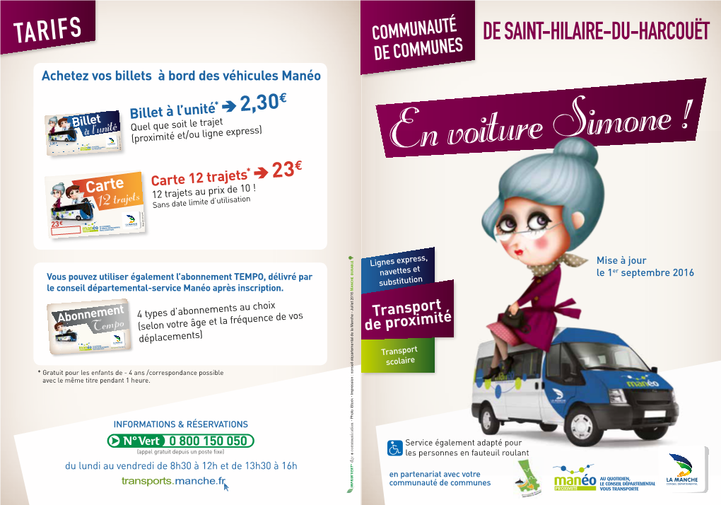 Tarifs Communauté De Saint-Hilaire-Du-Harcouët De Communes