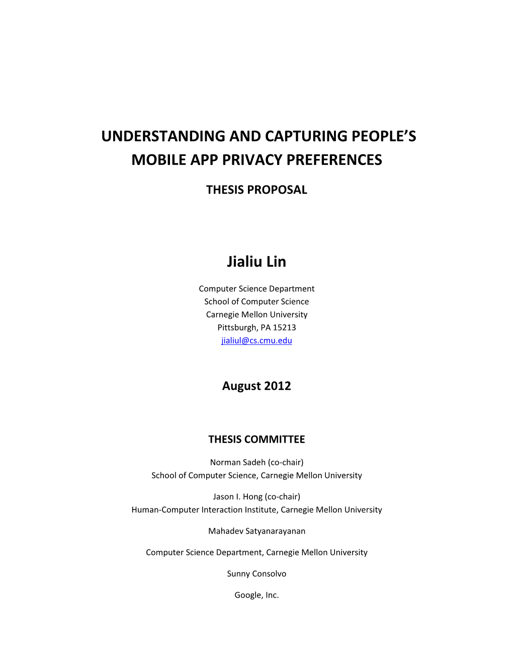 Understanding and Capturing People's Mobile App Privacy