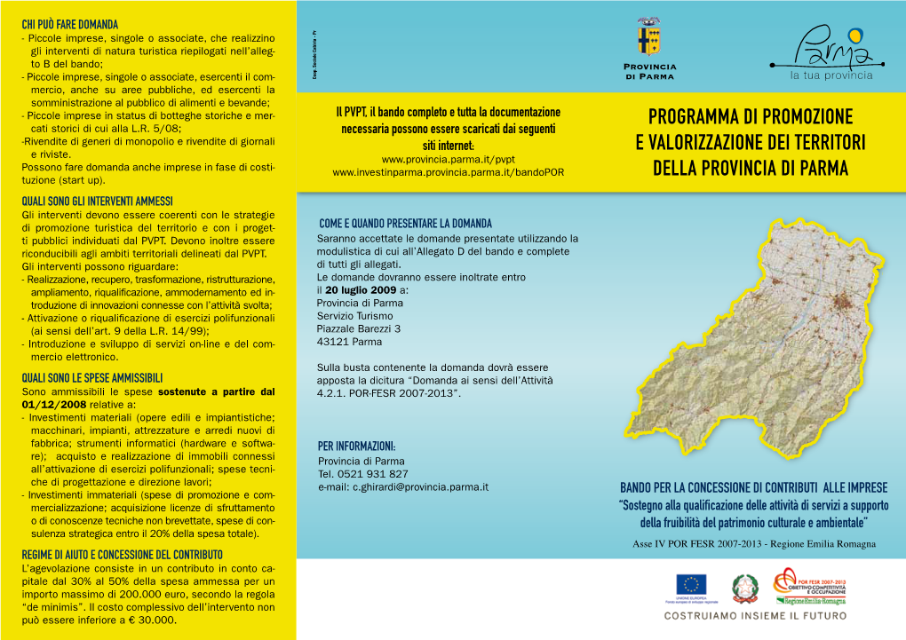 Programma Di Promozione E Valorizzazione Dei Territori