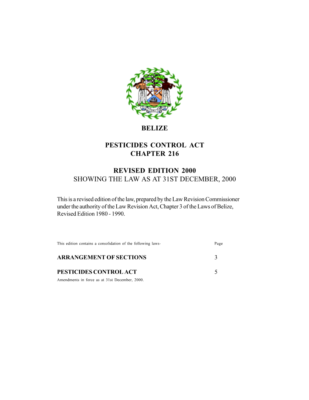 Cap. 216, Pesticides Control