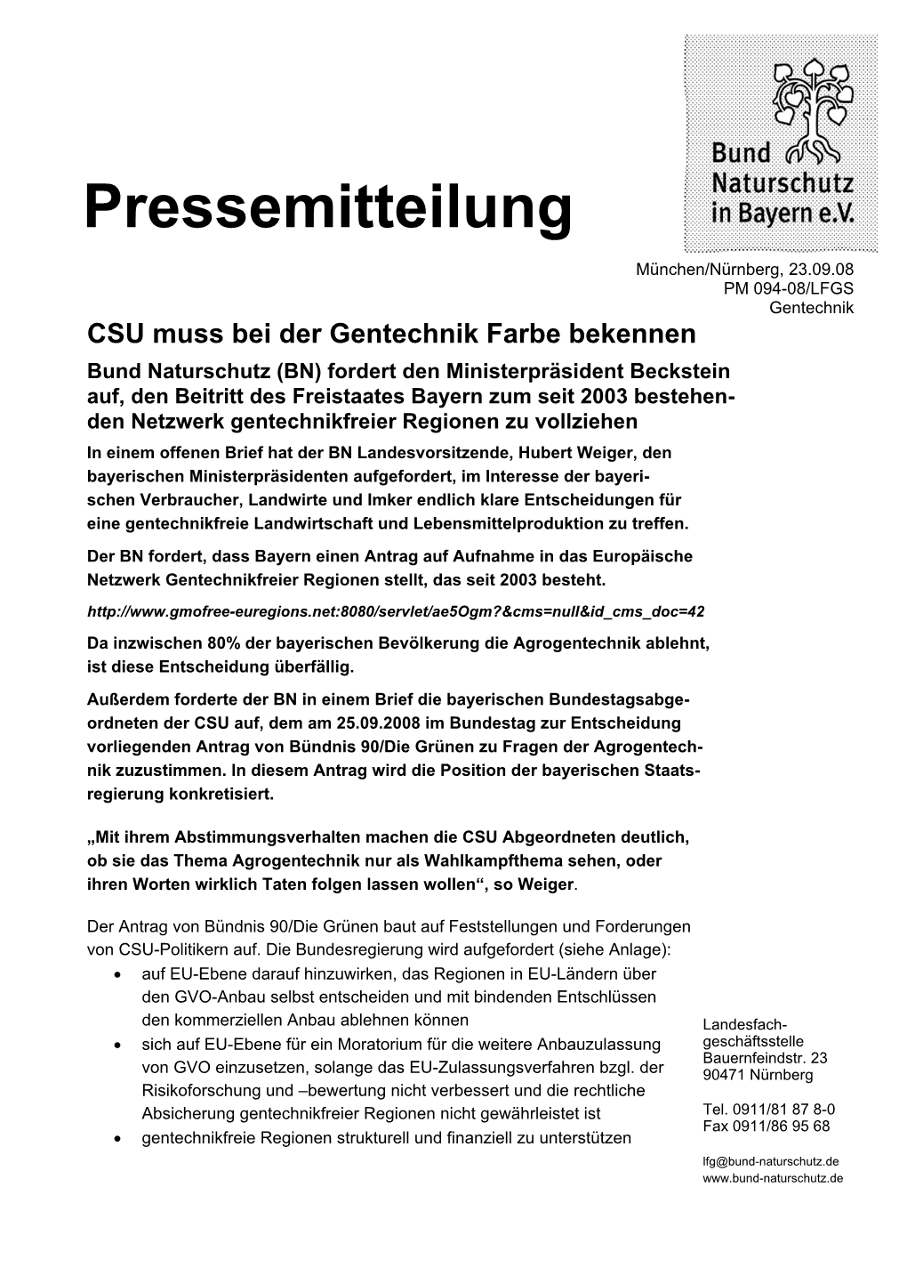 CSU Muss Bei Der Gentechnik Farbe Bekennen