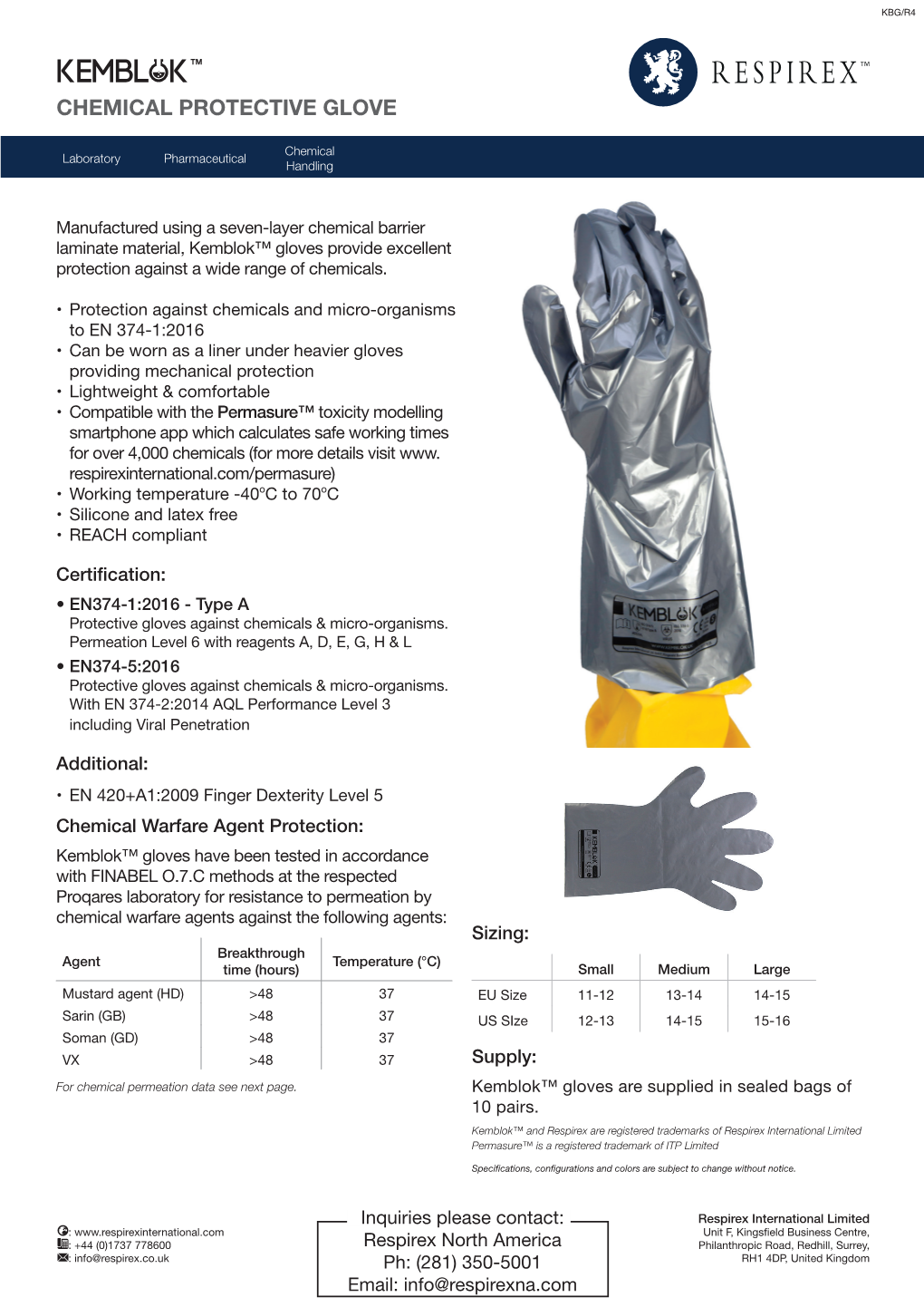 Chemical Protective Glove