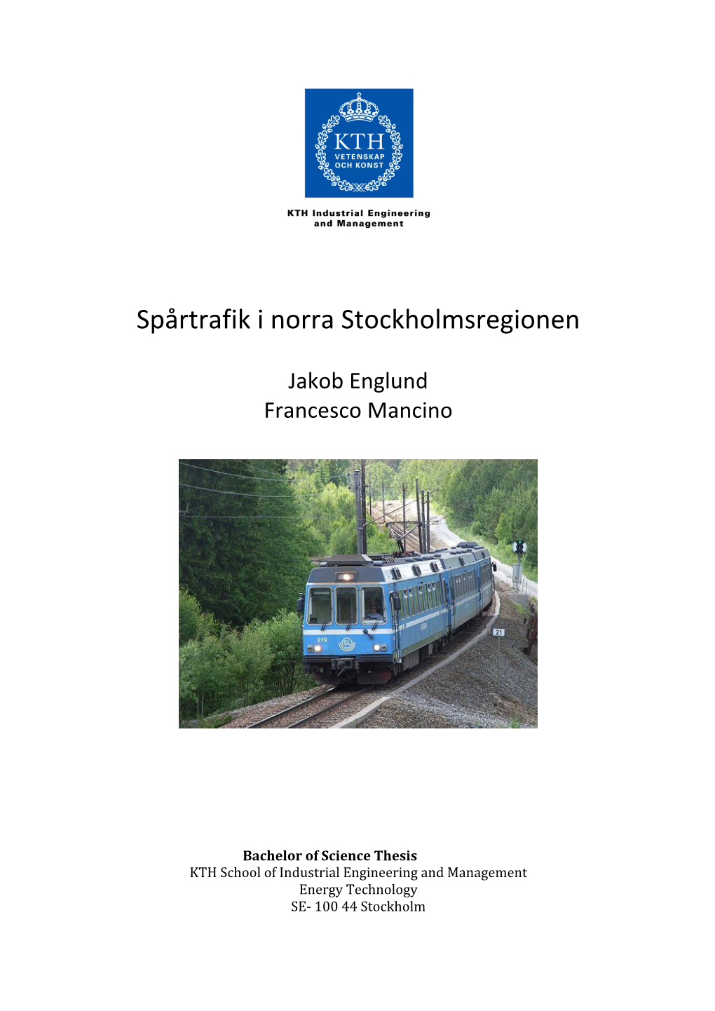 Spårtrafik I Norra Stockholmsregionen