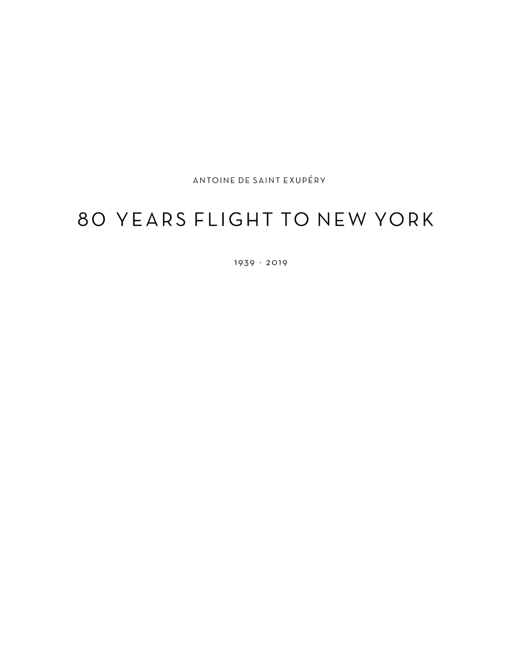 80 Years Flight to New York