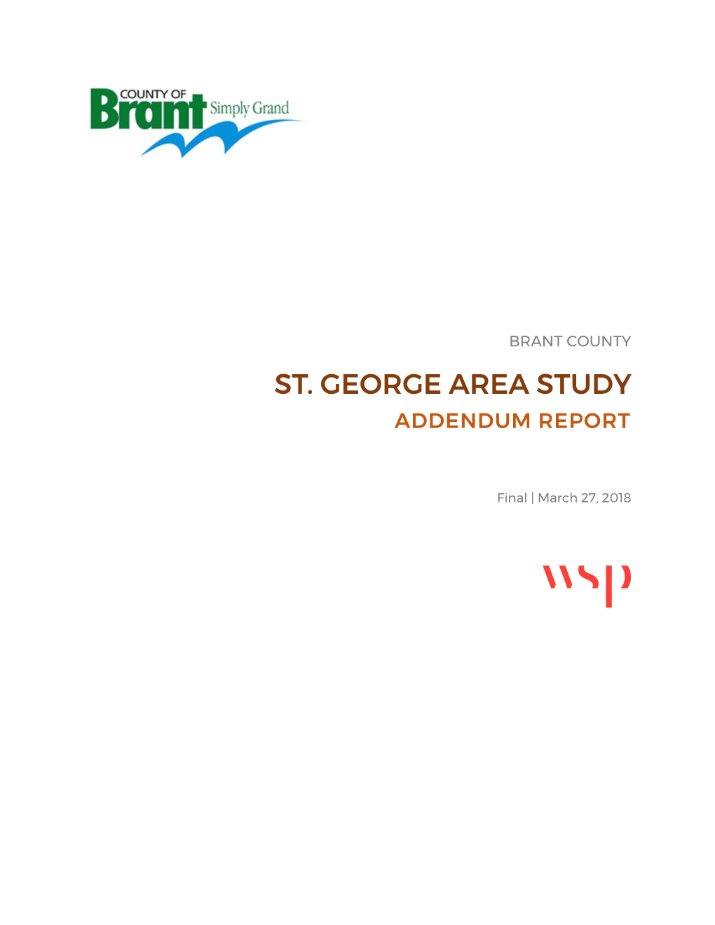 St. George Area Study Addendum Report