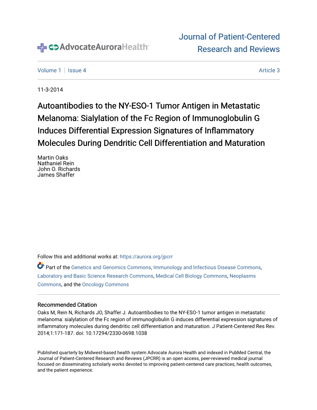 Autoantibodies to the NY-ESO-1 Tumor Antigen in Metastatic Melanoma