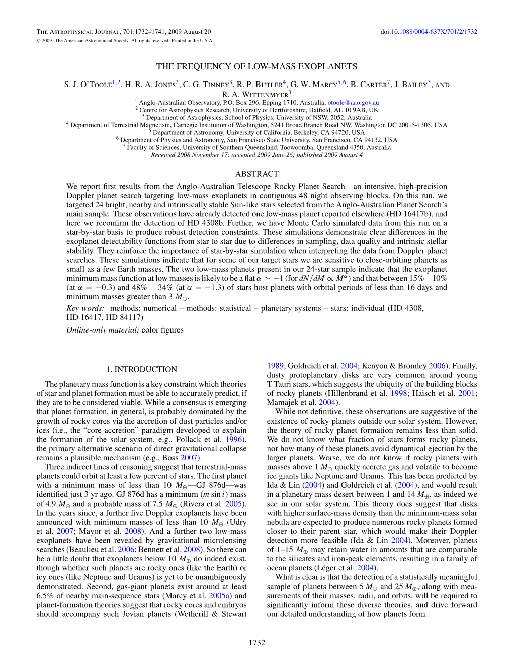 The Frequency of Low-Mass Exoplanets