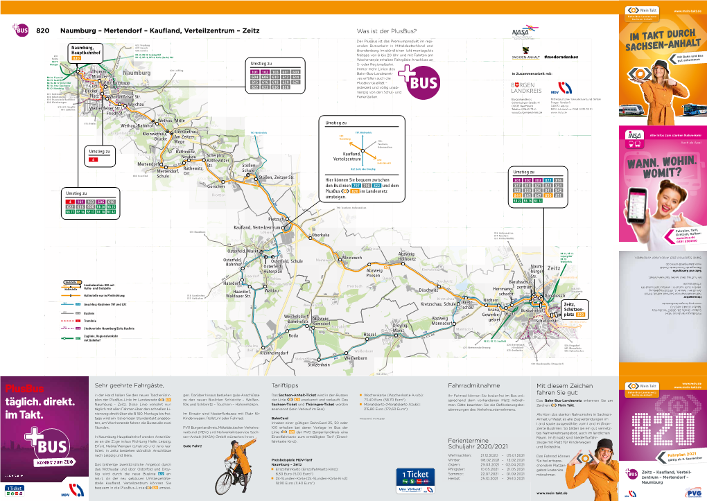 Fahrplan 2021 Fahrplan ﬁnse: 1.522 – 21.05.2021 – 10.05.2021 Ngsten: Pﬁ Ehahe: 2.222 – 05.01.2021 – 21.12.2020 Weihnachten: Nach Leipzig Und Gera