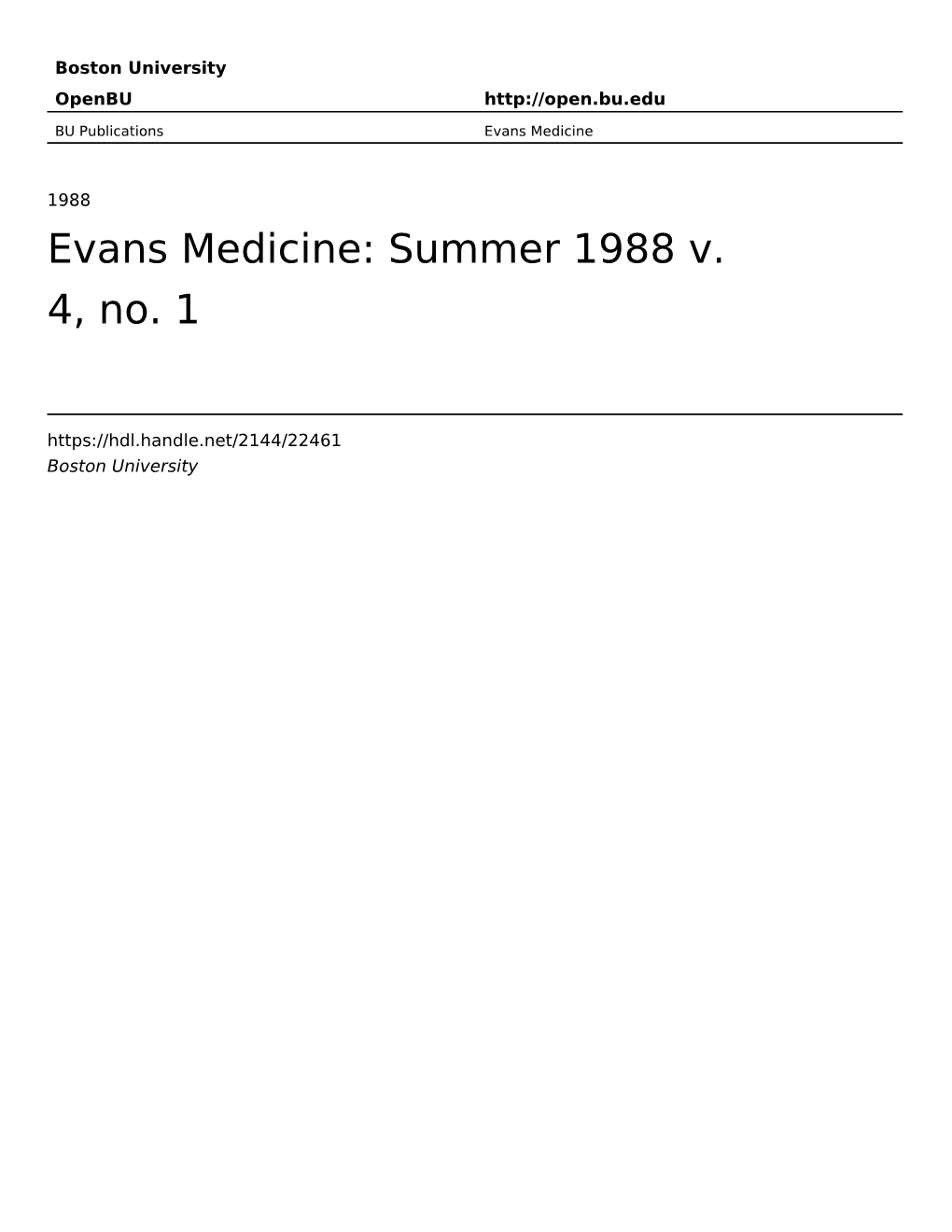 Evans Medicine