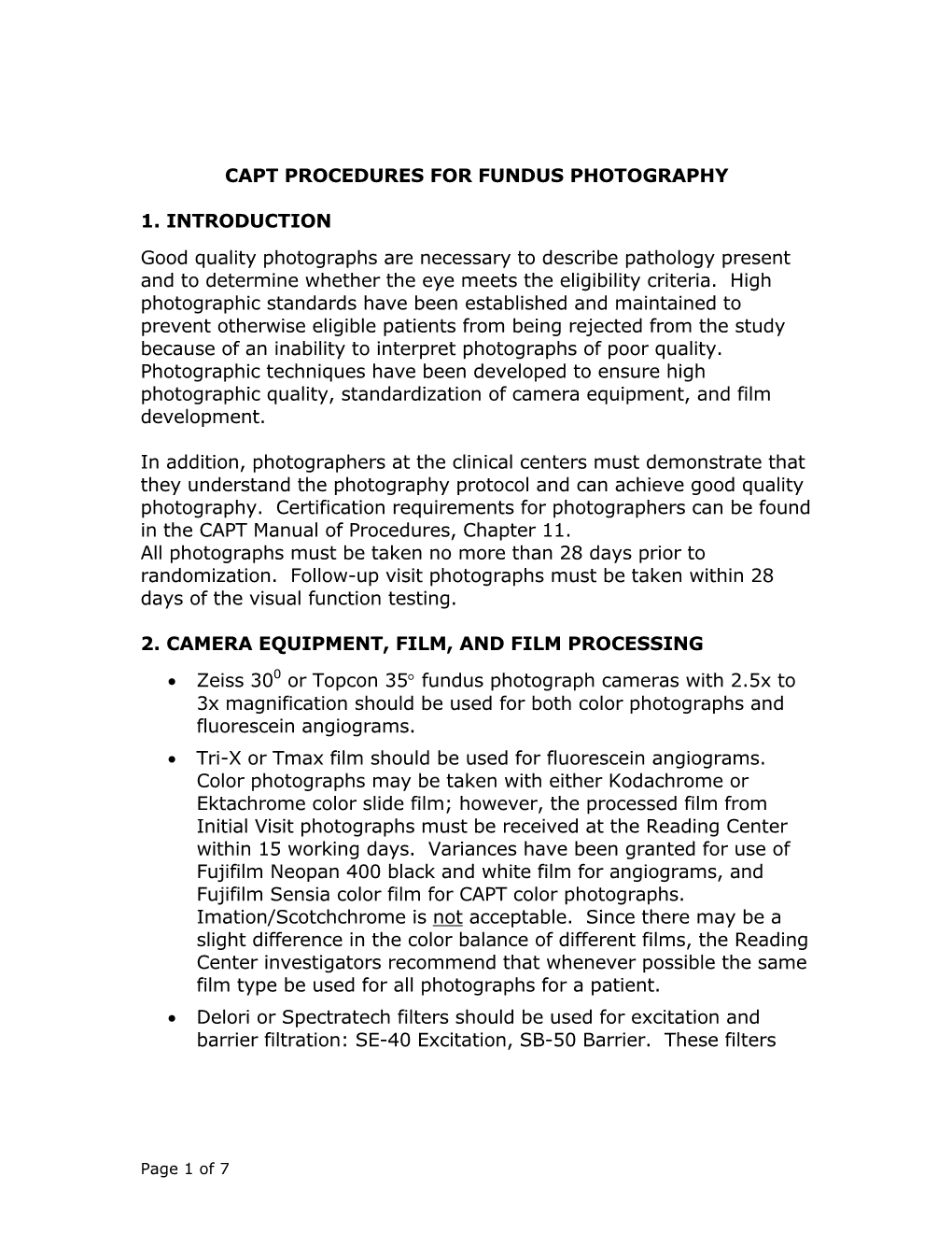 Capt Procedures for Fundus Photography 1