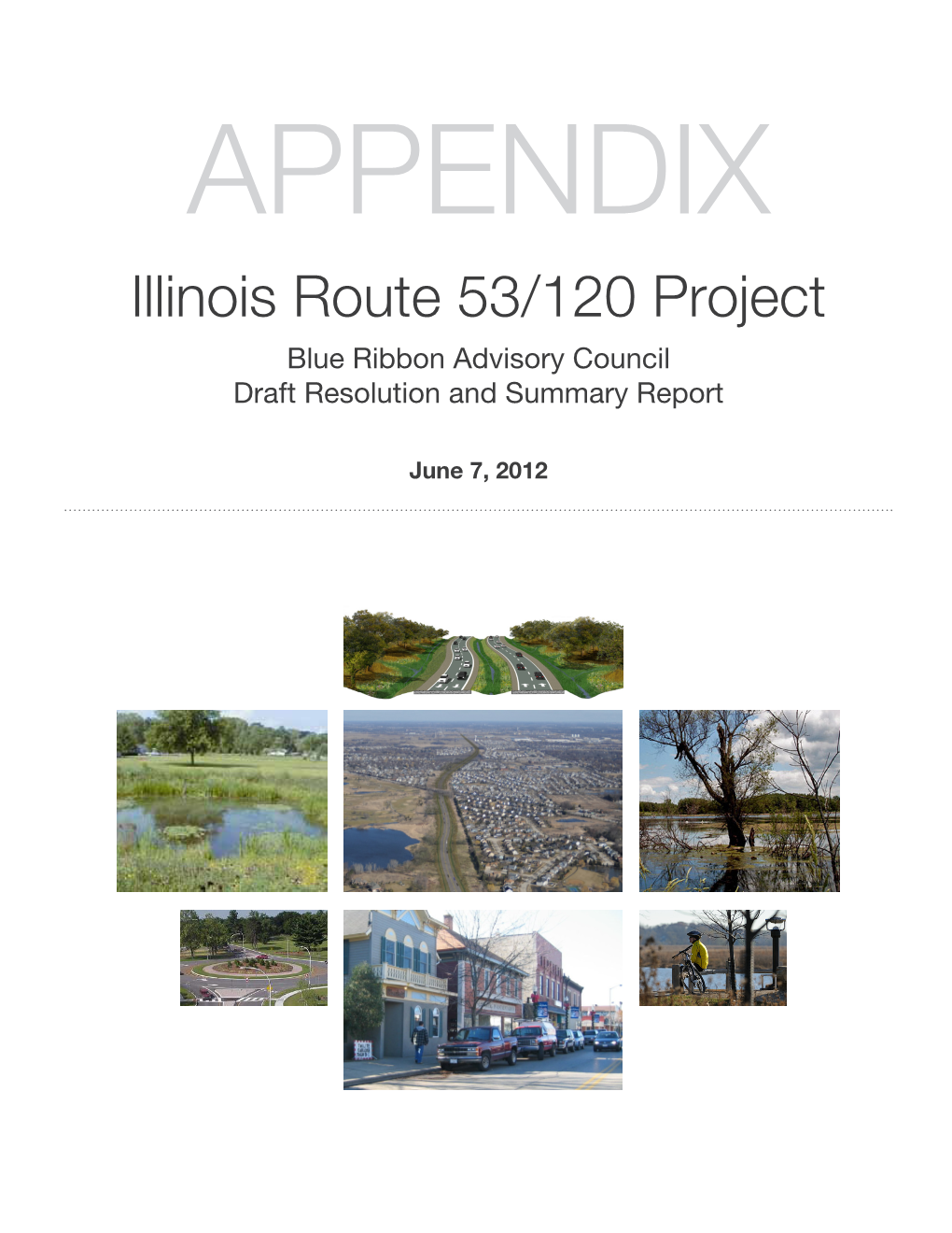 APPENDIX Illinois Route 53/120 Project Blue Ribbon Advisory Council Draft Resolution and Summary Report