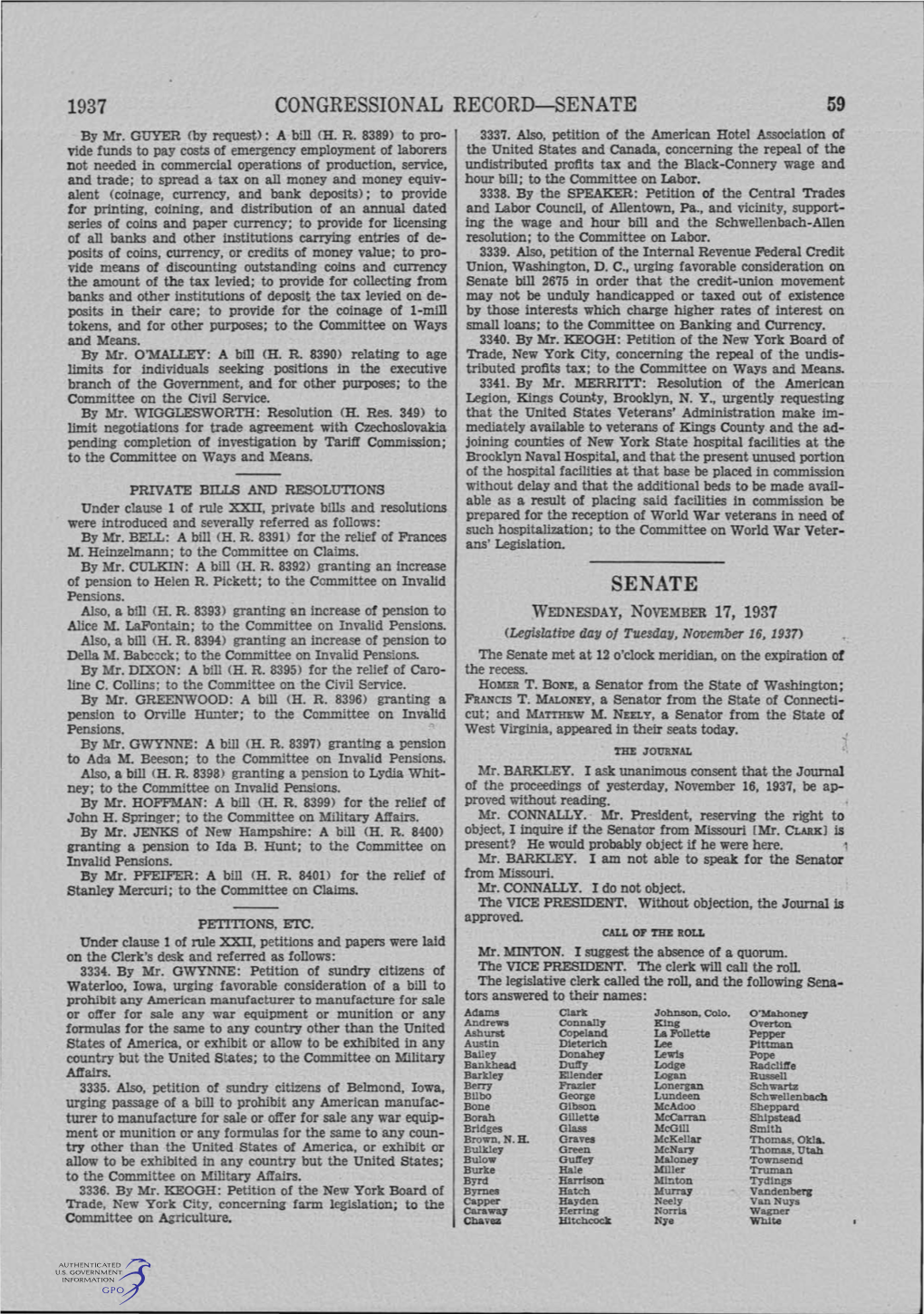 Congressional Record-Senate Senate