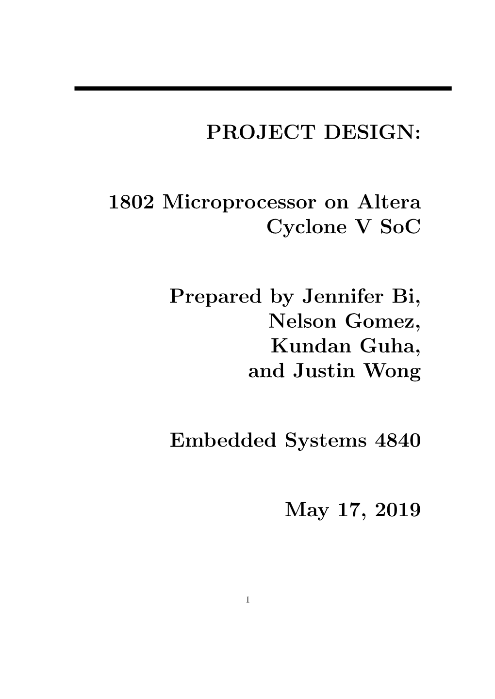 1802 Microprocessor on Altera Cyclone V Soc