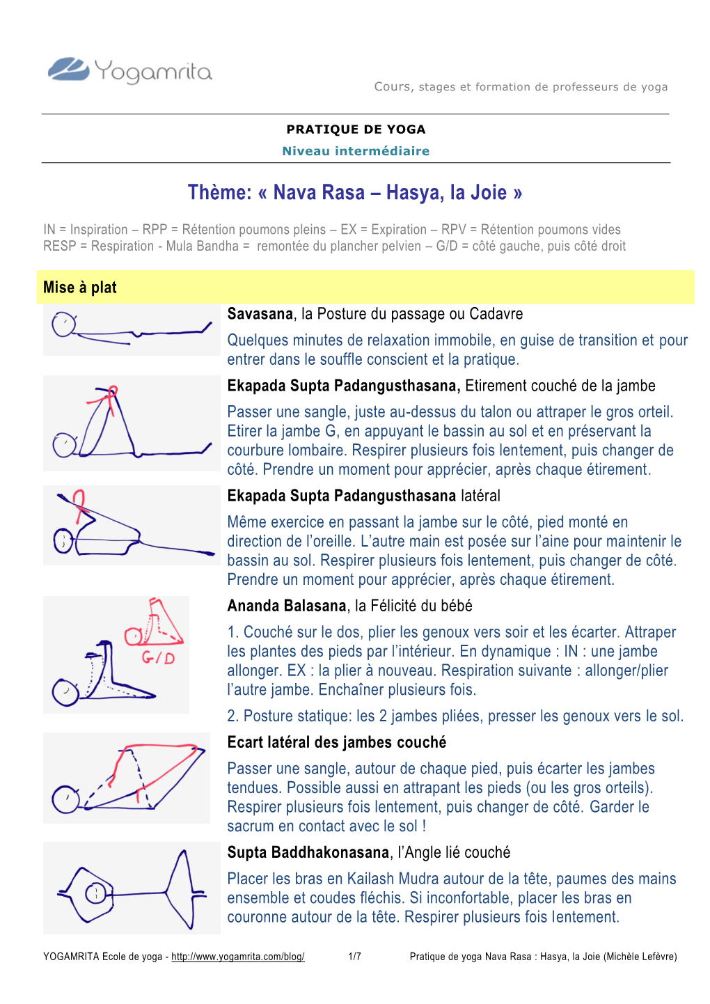 Pratique De Yoga PDF Pour Hasya, La Joie