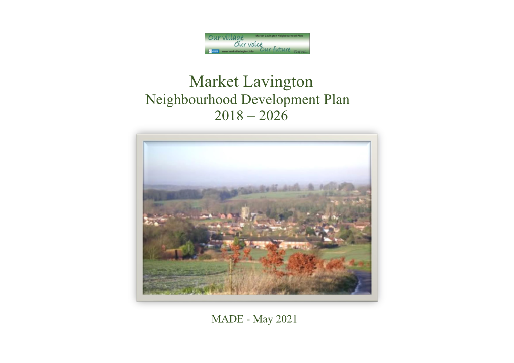 Market Lavington Neighbourhood Development Plan 2018 – 2026