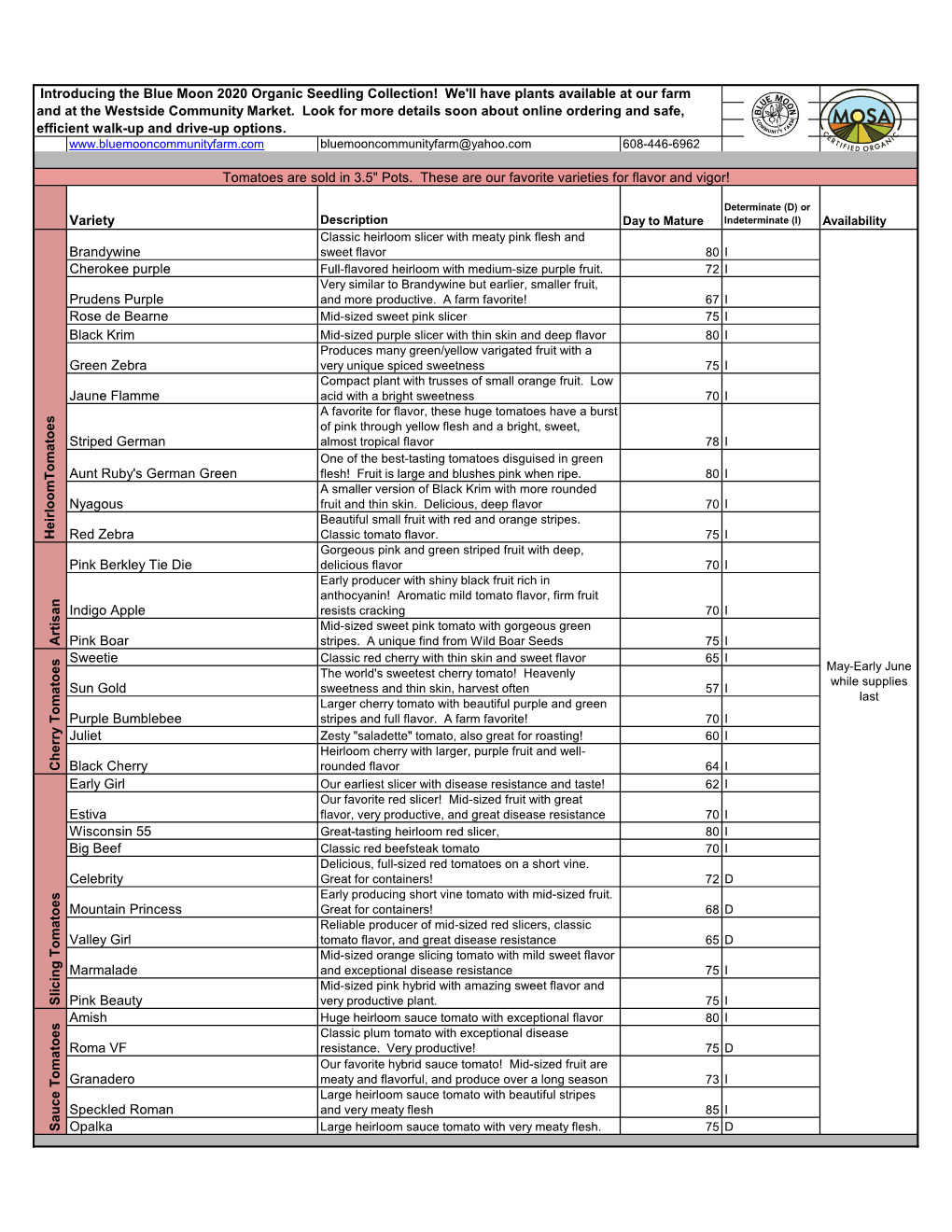 2020 Seedling List Here