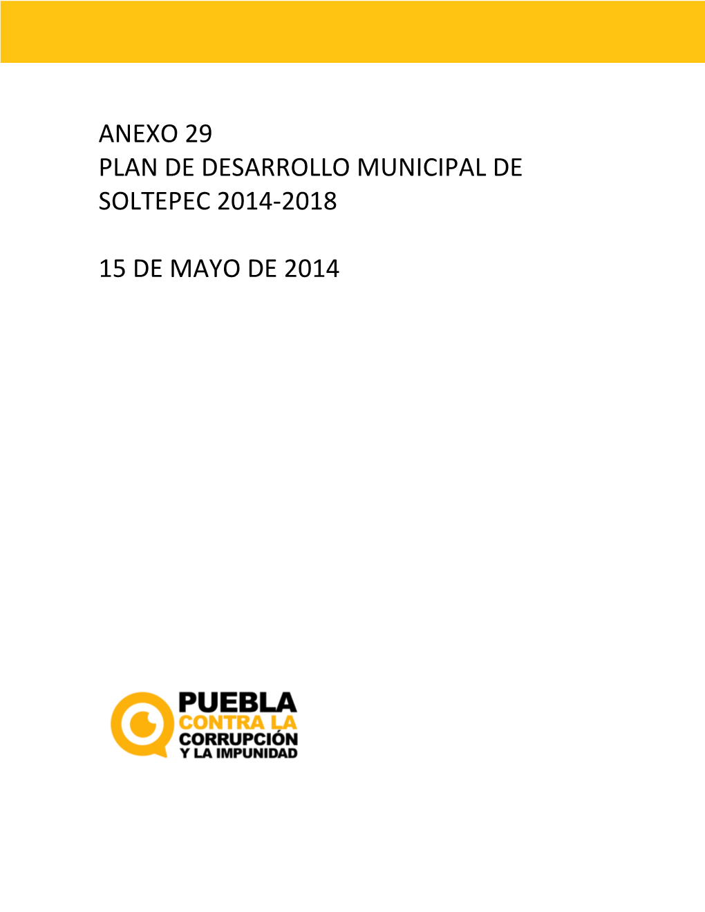 Plan De Desarrollo Municipal De Soltepec 2014-2018