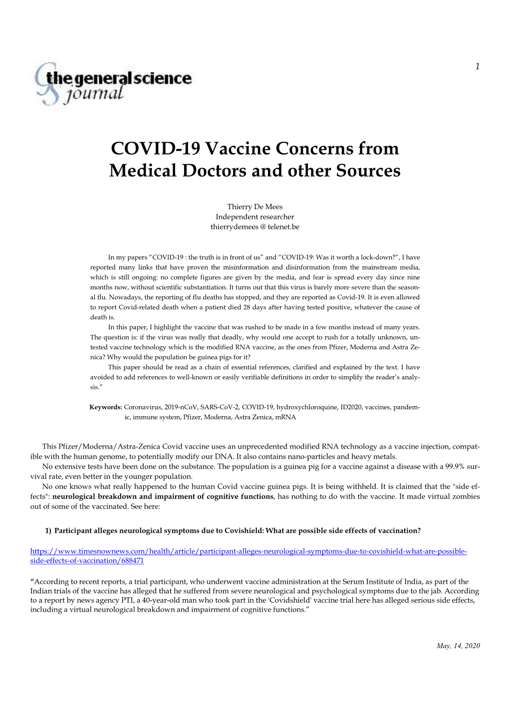 COVID-19-Vaccine Concerns