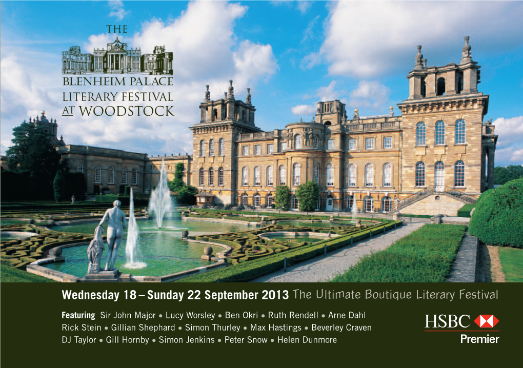 Sunday 22 September 2013 the Ultimate Boutique Literary Festival