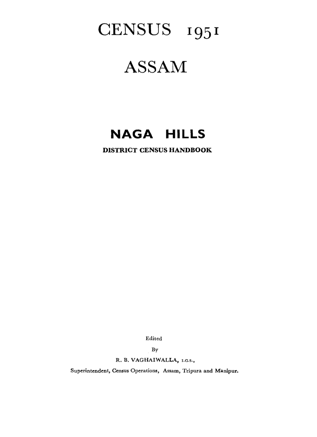 Naga Hills District Census Handbook