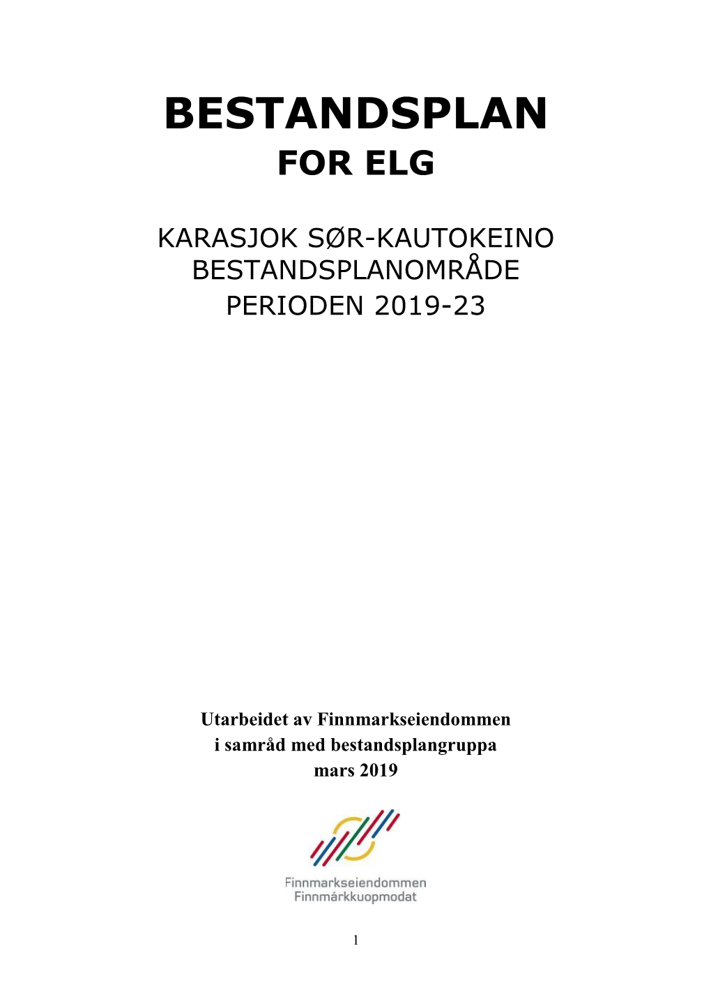 Bestandsplan 2019-2023 Karasjok Sør-Kautokeino (PDF, 524
