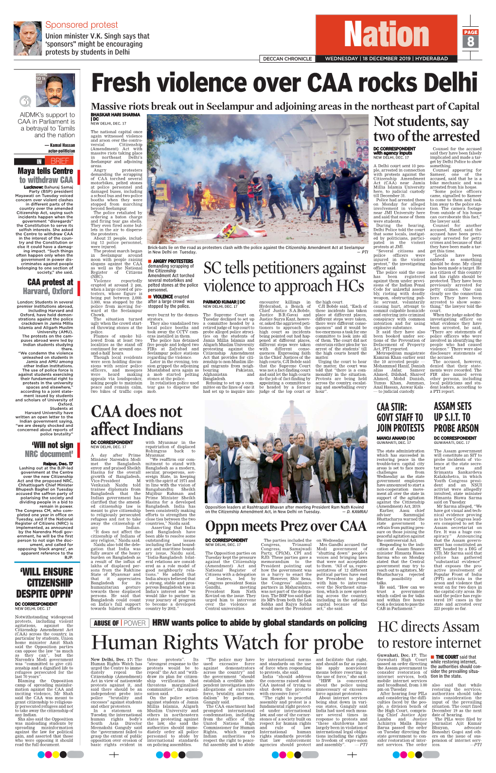Fresh Violence Over CAA Rocks Delhi