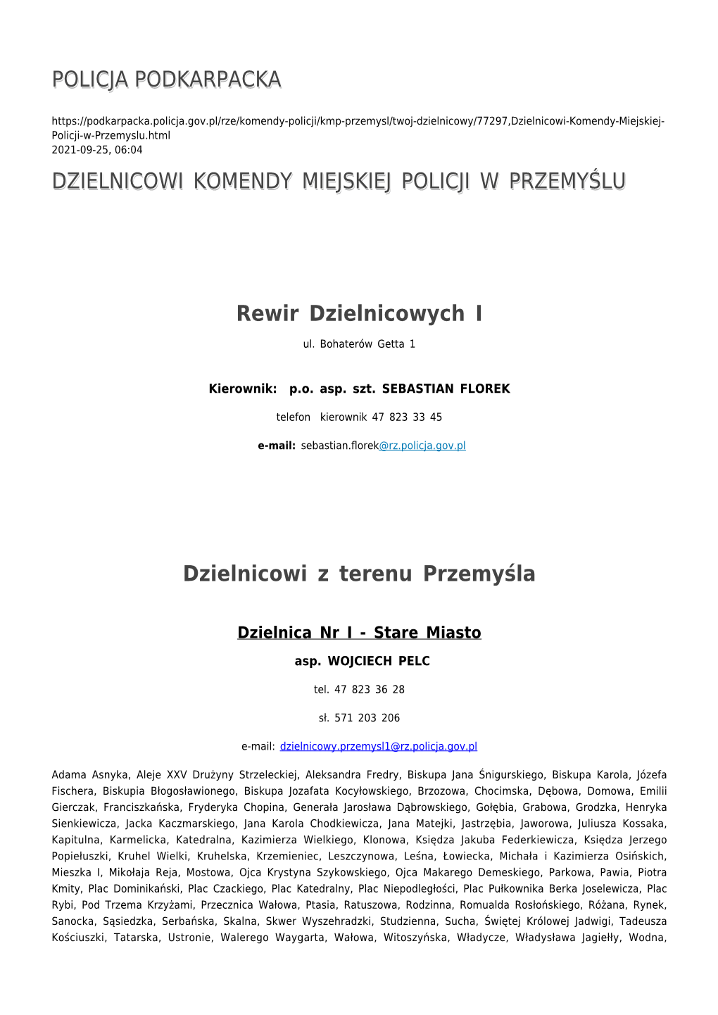 Rewir Dzielnicowych I