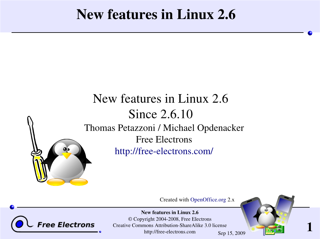 New Features in Linux 2.6