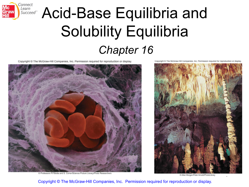 Acid-Base Equilibria and Solubility Equilibria Chapter 16