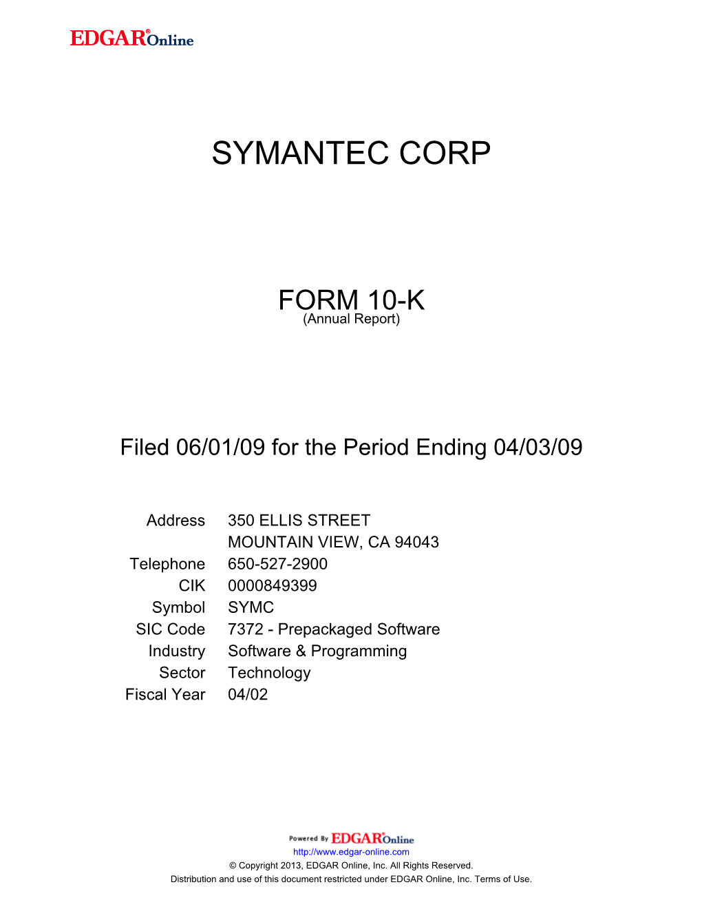 Symantec Corp